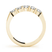 Shared Prong Half Eternity Ring in Gold & Platinum