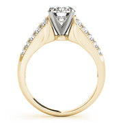 Signature Pave Round Diamond Engagement Ring in 10K/14K gold and platinum with certified lab-grown or natural diamonds