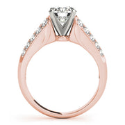 Signature Pave Round Diamond Engagement Ring in 10K/14K gold and platinum with certified lab-grown or natural diamonds