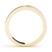 Double Row Prong Set Half Eternity Ring in Gold & Platinum