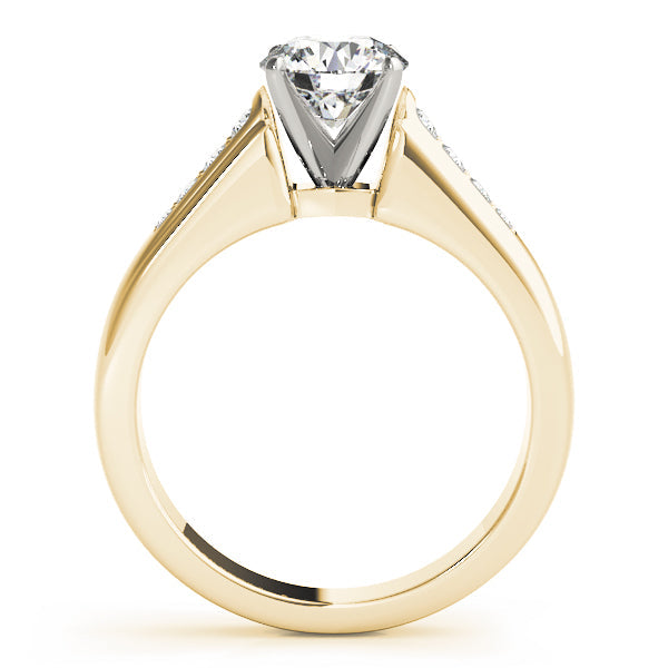 Channel-Set Round Diamond Engagement Ring in 10K/14K gold and platinum with certified lab-grown or natural diamonds
