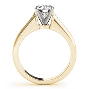 Channel-Set Round Diamond Engagement Ring in 10K/14K gold and platinum with certified lab-grown or natural diamonds