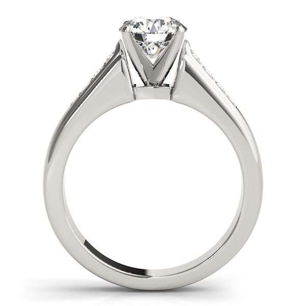 Channel-Set Round Diamond Engagement Ring in 10K/14K gold and platinum with certified lab-grown or natural diamonds