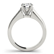 Channel-Set Round Diamond Engagement Ring in 10K/14K gold and platinum with certified lab-grown or natural diamonds