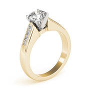 Channel-Set Round Diamond Engagement Ring in 10K/14K gold and platinum with certified lab-grown or natural diamonds