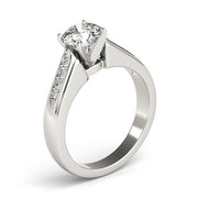 Channel-Set Round Diamond Engagement Ring in 10K/14K gold and platinum with certified lab-grown or natural diamonds
