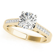 Exquisite Fancy Shape Remounts Princess Diamond Engagement Ring in 10K/14K gold and platinum with certified lab-grown or natural diamonds