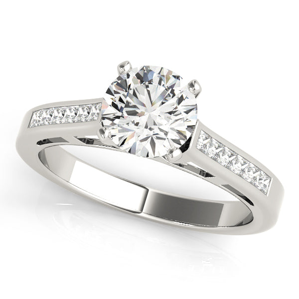 Exquisite Fancy Shape Remounts Princess Diamond Engagement Ring in 10K/14K gold and platinum with certified lab-grown or natural diamonds