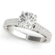 Exquisite Fancy Shape Remounts Princess Diamond Engagement Ring in 10K/14K gold and platinum with certified lab-grown or natural diamonds