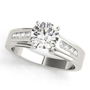Regal Fancy Shape Remounts Princess Diamond Engagement Ring in 10K/14K gold and platinum with certified lab-grown or natural diamonds