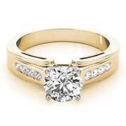 Regal Fancy Shape Remounts Princess Diamond Engagement Ring in 10K/14K gold and platinum with certified lab-grown or natural diamonds