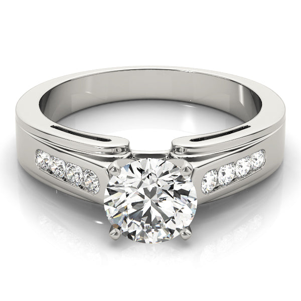 Regal Fancy Shape Remounts Princess Diamond Engagement Ring in 10K/14K gold and platinum with certified lab-grown or natural diamonds