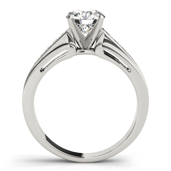 Regal Fancy Shape Remounts Princess Diamond Engagement Ring in 10K/14K gold and platinum with certified lab-grown or natural diamonds