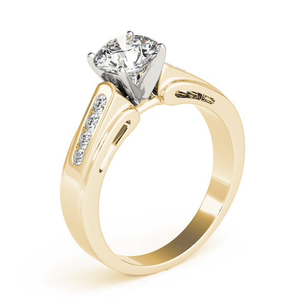 Regal Fancy Shape Remounts Princess Diamond Engagement Ring in 10K/14K gold and platinum with certified lab-grown or natural diamonds