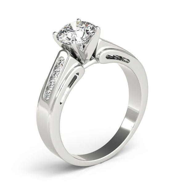 Regal Fancy Shape Remounts Princess Diamond Engagement Ring in 10K/14K gold and platinum with certified lab-grown or natural diamonds