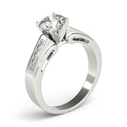 Regal Fancy Shape Remounts Princess Diamond Engagement Ring in 10K/14K gold and platinum with certified lab-grown or natural diamonds