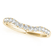 Split Prong Curved Half Eternity Ring in 10K/14K gold and platinum with certified lab-grown or natural diamonds