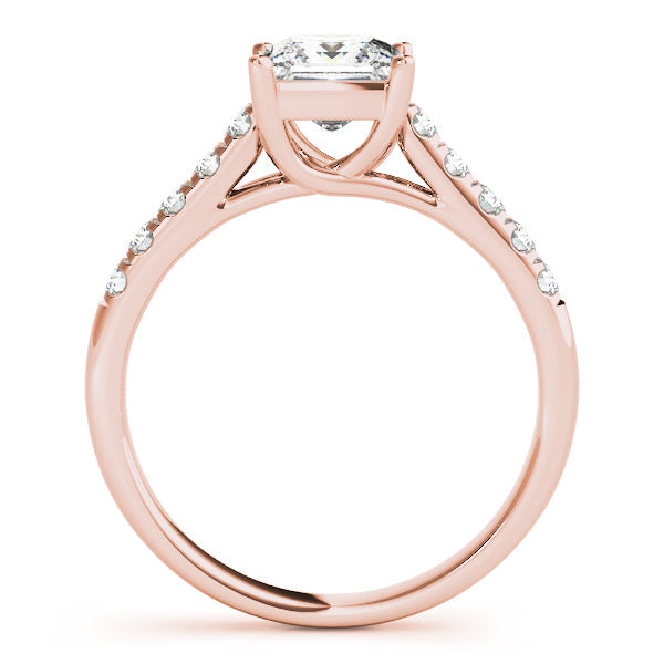 Graceful Trellis Princess Diamond Engagement Ring in 10K/14K gold and platinum with certified lab-grown or natural diamonds