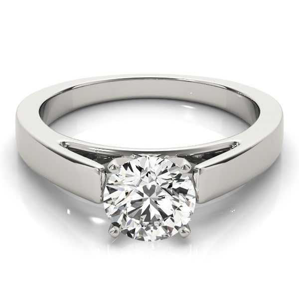 Pristine Solitaires Any Shape Round Diamond Engagement Ring in 10K/14K gold and platinum with certified lab-grown or natural diamonds