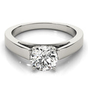 Pristine Solitaires Any Shape Round Diamond Engagement Ring in 10K/14K gold and platinum with certified lab-grown or natural diamonds