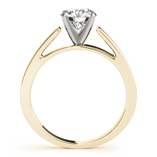 Pristine Solitaires Any Shape Round Diamond Engagement Ring in 10K/14K gold and platinum with certified lab-grown or natural diamonds