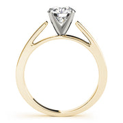 Pristine Solitaires Any Shape Round Diamond Engagement Ring in 10K/14K gold and platinum with certified lab-grown or natural diamonds