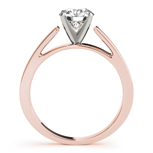 Pristine Solitaires Any Shape Round Diamond Engagement Ring in 10K/14K gold and platinum with certified lab-grown or natural diamonds