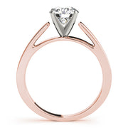 Pristine Solitaires Any Shape Round Diamond Engagement Ring in 10K/14K gold and platinum with certified lab-grown or natural diamonds
