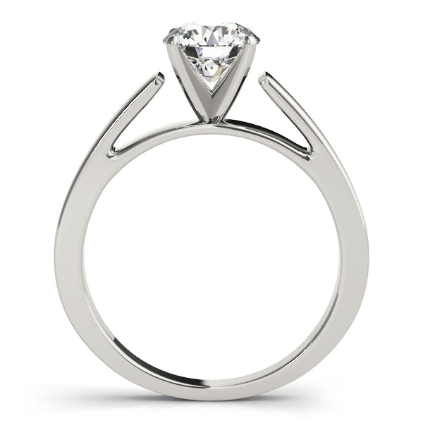 Pristine Solitaires Any Shape Round Diamond Engagement Ring in 10K/14K gold and platinum with certified lab-grown or natural diamonds