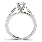 Pristine Solitaires Any Shape Round Diamond Engagement Ring in 10K/14K gold and platinum with certified lab-grown or natural diamonds