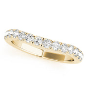 Curved Bands Half Eternity Ring in 10K/14K gold and platinum with certified lab-grown or natural diamonds