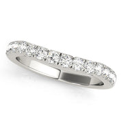 Curved Bands Half Eternity Ring in Gold & Platinum