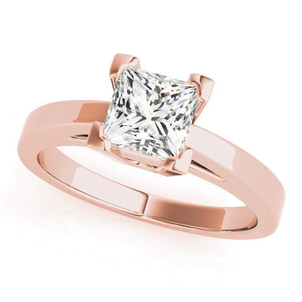 Heirloom Solitaires Princess Diamond Engagement Ring in 10K/14K gold and platinum with certified lab-grown or natural diamonds