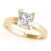 Heirloom Solitaires Princess Diamond Engagement Ring in 10K/14K gold and platinum with certified lab-grown or natural diamonds