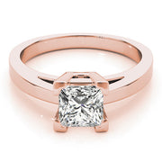 Heirloom Solitaires Princess Diamond Engagement Ring in 10K/14K gold and platinum with certified lab-grown or natural diamonds