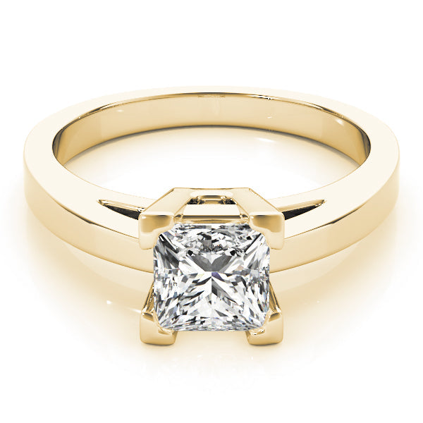 Heirloom Solitaires Princess Diamond Engagement Ring in 10K/14K gold and platinum with certified lab-grown or natural diamonds