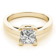 Heirloom Solitaires Princess Diamond Engagement Ring in 10K/14K gold and platinum with certified lab-grown or natural diamonds