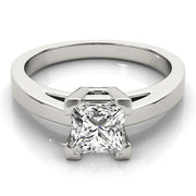 Heirloom Solitaires Princess Diamond Engagement Ring in 10K/14K gold and platinum with certified lab-grown or natural diamonds