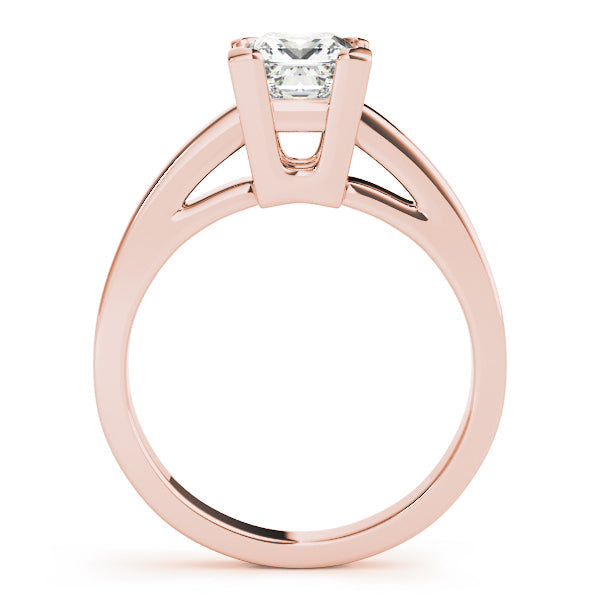 Heirloom Solitaires Princess Diamond Engagement Ring in 10K/14K gold and platinum with certified lab-grown or natural diamonds