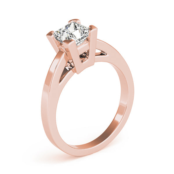 Heirloom Solitaires Princess Diamond Engagement Ring in 10K/14K gold and platinum with certified lab-grown or natural diamonds