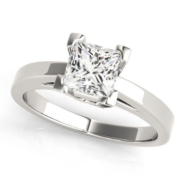Heirloom Solitaires Princess Diamond Engagement Ring in 10K/14K gold and platinum with certified lab-grown or natural diamonds