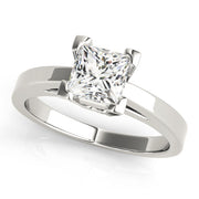 Heirloom Solitaires Princess Diamond Engagement Ring in 10K/14K gold and platinum with certified lab-grown or natural diamonds