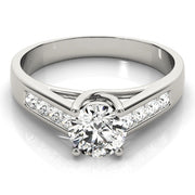 Luxe Trellis Round Diamond Engagement Ring in 10K/14K gold and platinum with certified lab-grown or natural diamonds