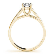 Luxe Trellis Round Diamond Engagement Ring in 10K/14K gold and platinum with certified lab-grown or natural diamonds