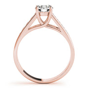 Luxe Trellis Round Diamond Engagement Ring in 10K/14K gold and platinum with certified lab-grown or natural diamonds