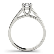 Luxe Trellis Round Diamond Engagement Ring in 10K/14K gold and platinum with certified lab-grown or natural diamonds