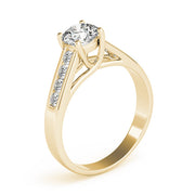 Luxe Trellis Round Diamond Engagement Ring in 10K/14K gold and platinum with certified lab-grown or natural diamonds