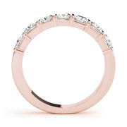 Fancy Princess Half Eternity Ring in Gold & Platinum