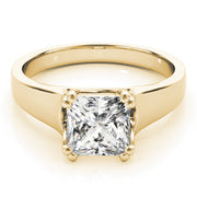 Refined Trellis Princess Diamond Engagement Ring in 10K/14K gold and platinum with certified lab-grown or natural diamonds
