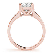 Refined Trellis Princess Diamond Engagement Ring in 10K/14K gold and platinum with certified lab-grown or natural diamonds
